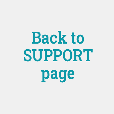 graphic button: the words Back to SUPPORT page on a plain silver background