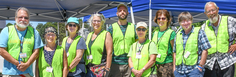 Two volunteers at the 2022 Susquehanna Folk Festival