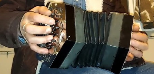 A concertina being played