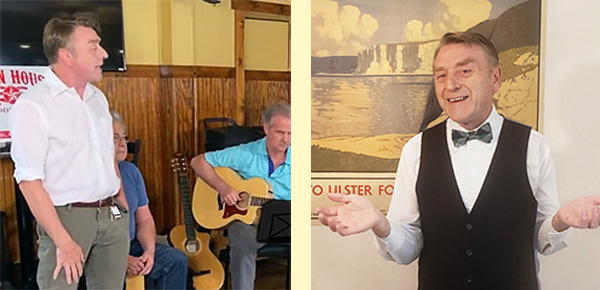 Singer Seamus Carmichael, in two photos