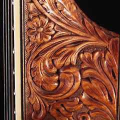 Banjo heel carved by Glenn Carson